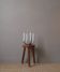 candle holder candlestick candelabra in aluminum silver metal Scandinavian decorative object