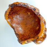 Exceptional large bowl in organic Swedish folk root, around 1960.