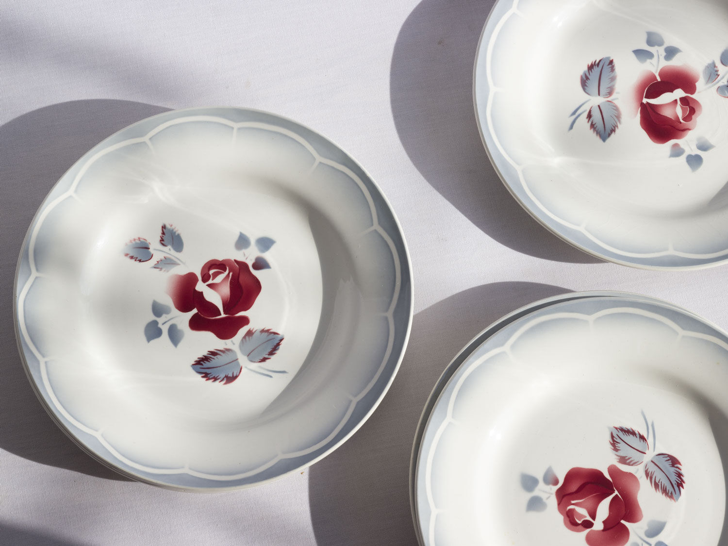Lot de 6 assiettes Digoin modèle Provence