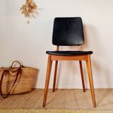 Vintage Scandinavian chair with compass legs.
