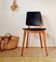 Vintage Scandinavian chair with compass legs.