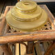 Yellow lampshade in grained glass