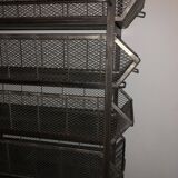 Industrial-style metal bookcase