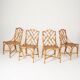 4 rattan chairs Vivai del sud, Italy 1970s