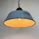 Industrial Grey Enamel and Cast Iron Pendant Light, 1960s