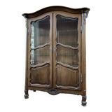 Display Cabinet Silver Cabinet Bookcase Provence Rocaille Louis XV Carved Oak 1960