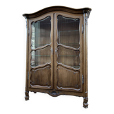 Display Cabinet Silver Cabinet Bookcase Provence Rocaille Louis XV Carved Oak 1960