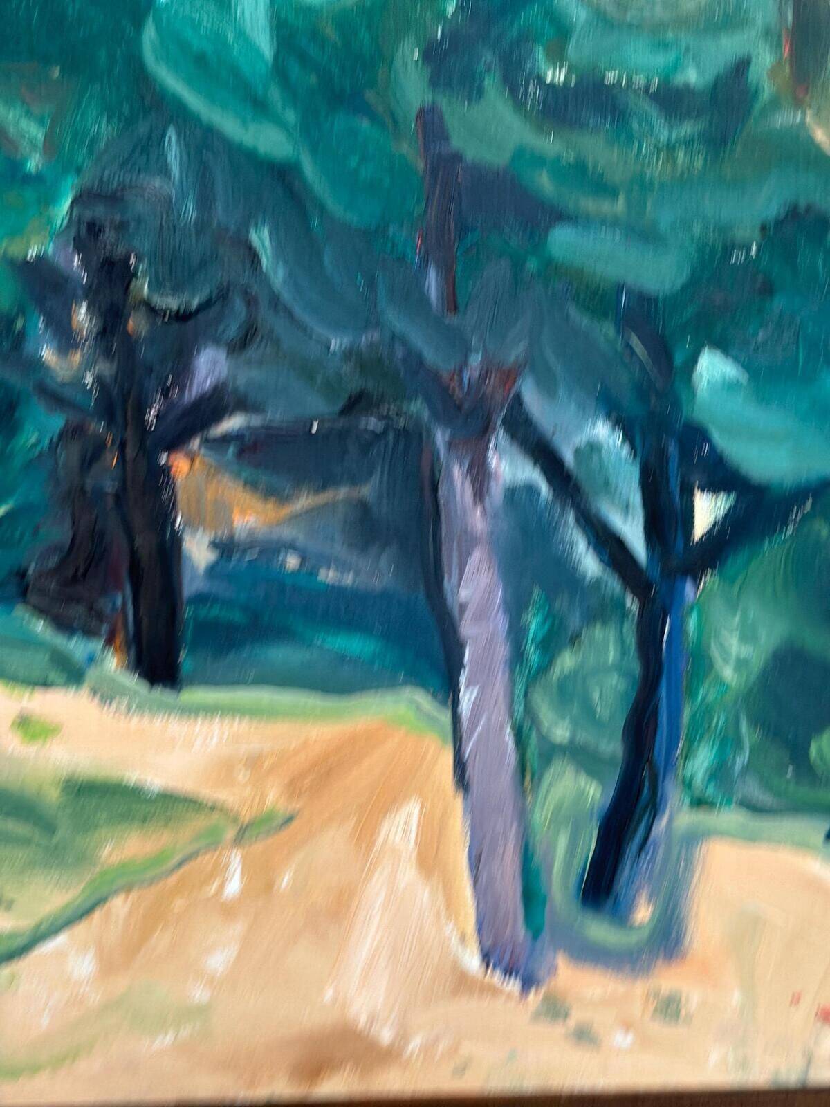 Original Swedish Oil On Canvas – “Gläntan” By Asta Fagerlund – Dated 1987 – Vintage & Framed – 48.5 × 43.5 Cm (19.1" × 17.1")
