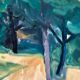 Original Swedish Oil On Canvas – “Gläntan” By Asta Fagerlund – Dated 1987 – Vintage & Framed – 48.5 × 43.5 Cm (19.1" × 17.1")