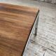 Table basse noyer et chrome moderniste