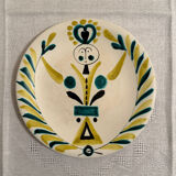 Plates and dish signed by Roger Capron, Vallauris.