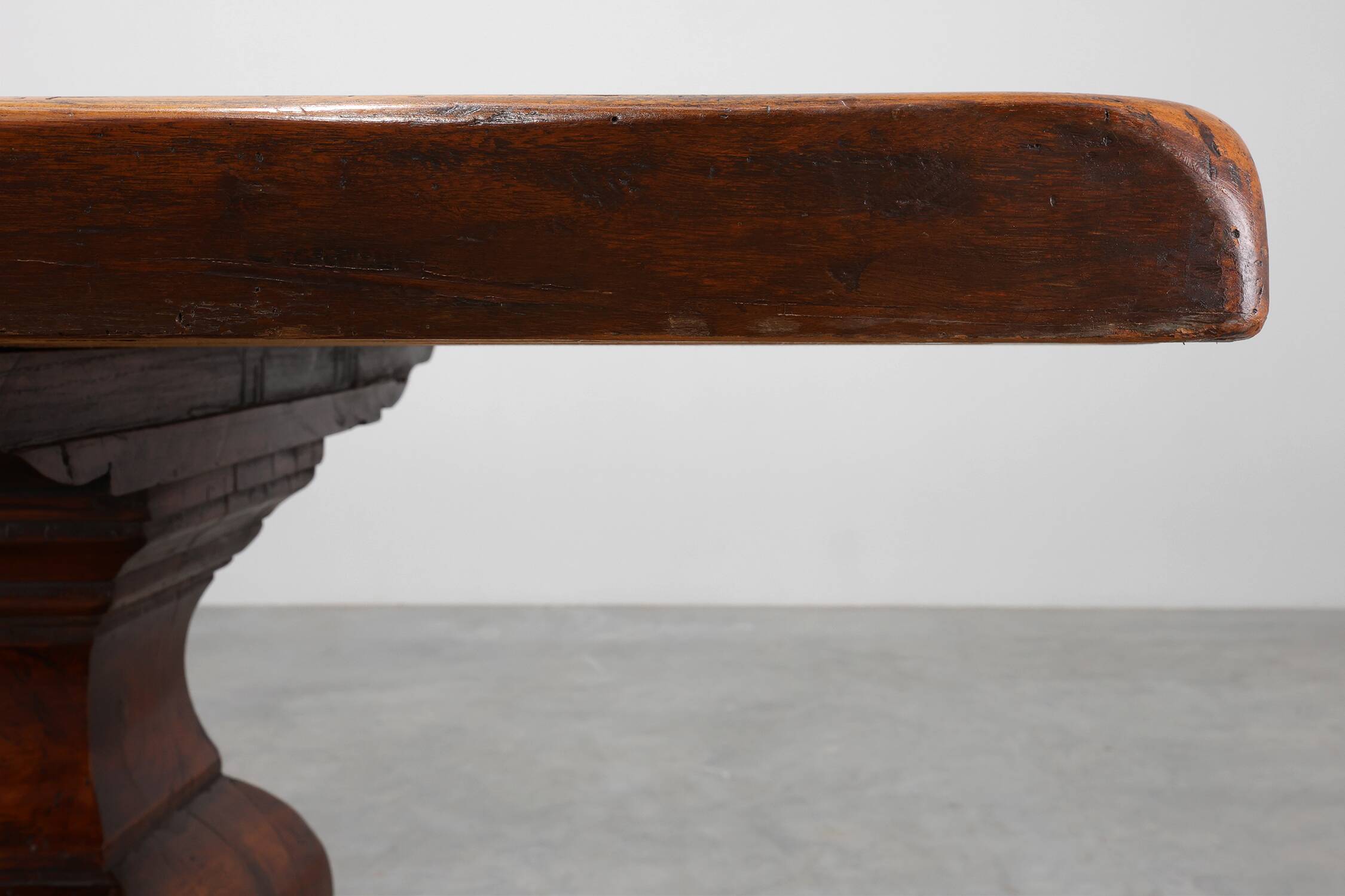 19th Century French Provincial Oak Monastery Dining Table