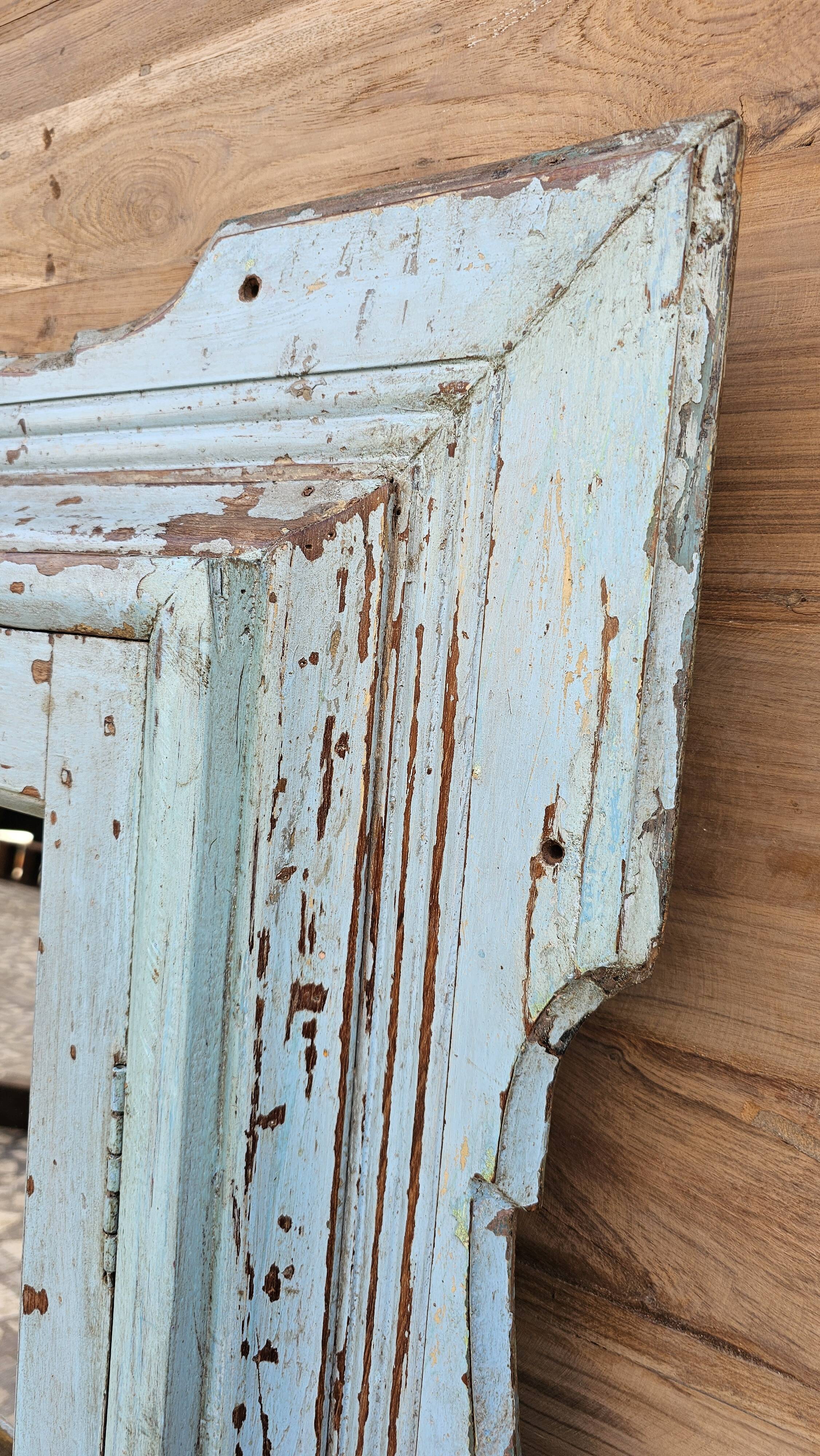 Art Deco mirror in Burmese teak