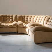 Modular sofa semicircle '70, F.lli Carloni set of 3