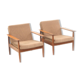 Set of 2 vintage Danish design armchairs from the 1960s