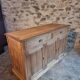 Buffet rustique français années 1920 – Buffet en pin ancien – Îlot de cuisine – Meuble de rangement 3 portes