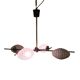 French Design Hanging Lamp With Glass, 1960s