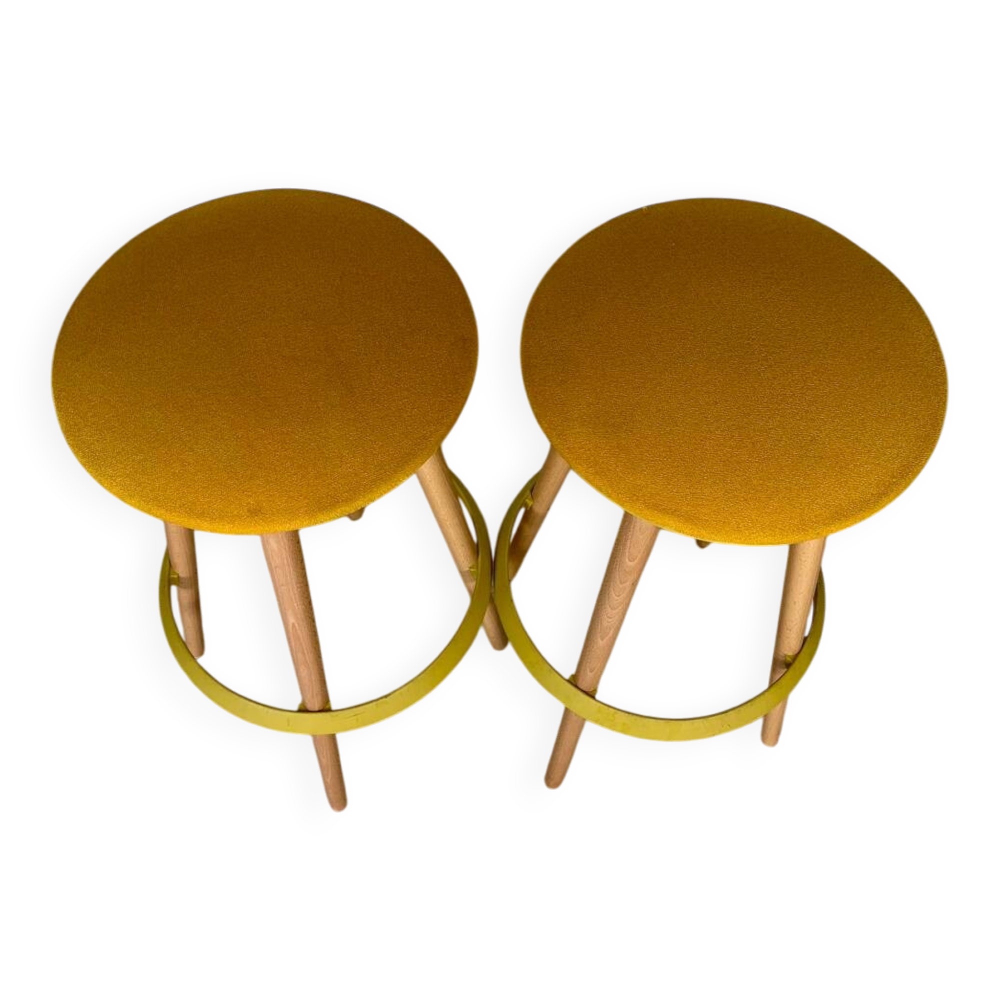 Enea Lottus high stool - Contemporary design - Light wood