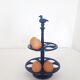 Vintage egg holder - Midnight blue enamelled cast iron - 1960