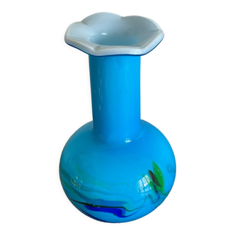 Soliflore vase collerette en verre coloré