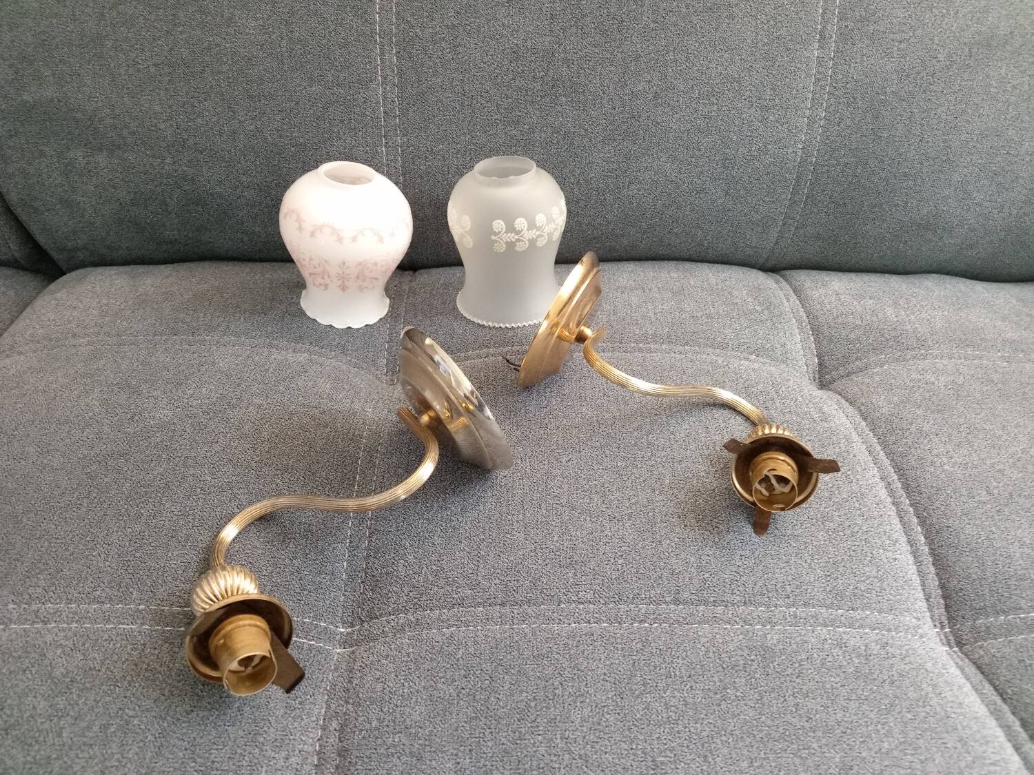 Set of Golden Wall Sconces