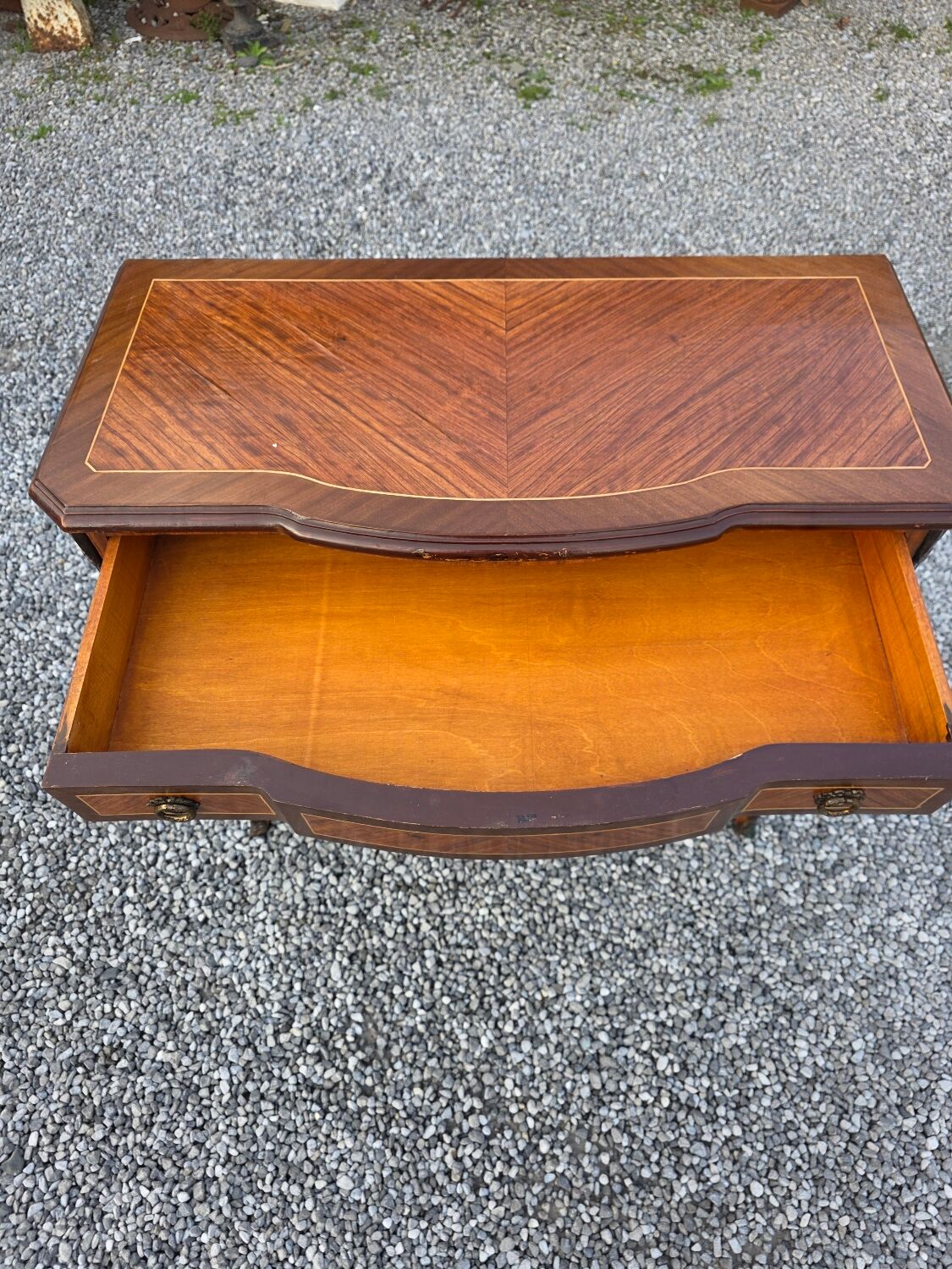 Commode transition in marquetry, Louis XV style, early 20th century.