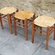 3 tabourets paillés