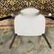 Louis XVI style office armchair in mahogany and leather