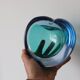 Empty pocket in murano glass two blues