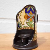 Gouda Holland ceramic candle holder madeleine model, hand candle holder, collection, 30's