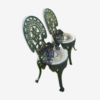 Chaises de jardin en fer