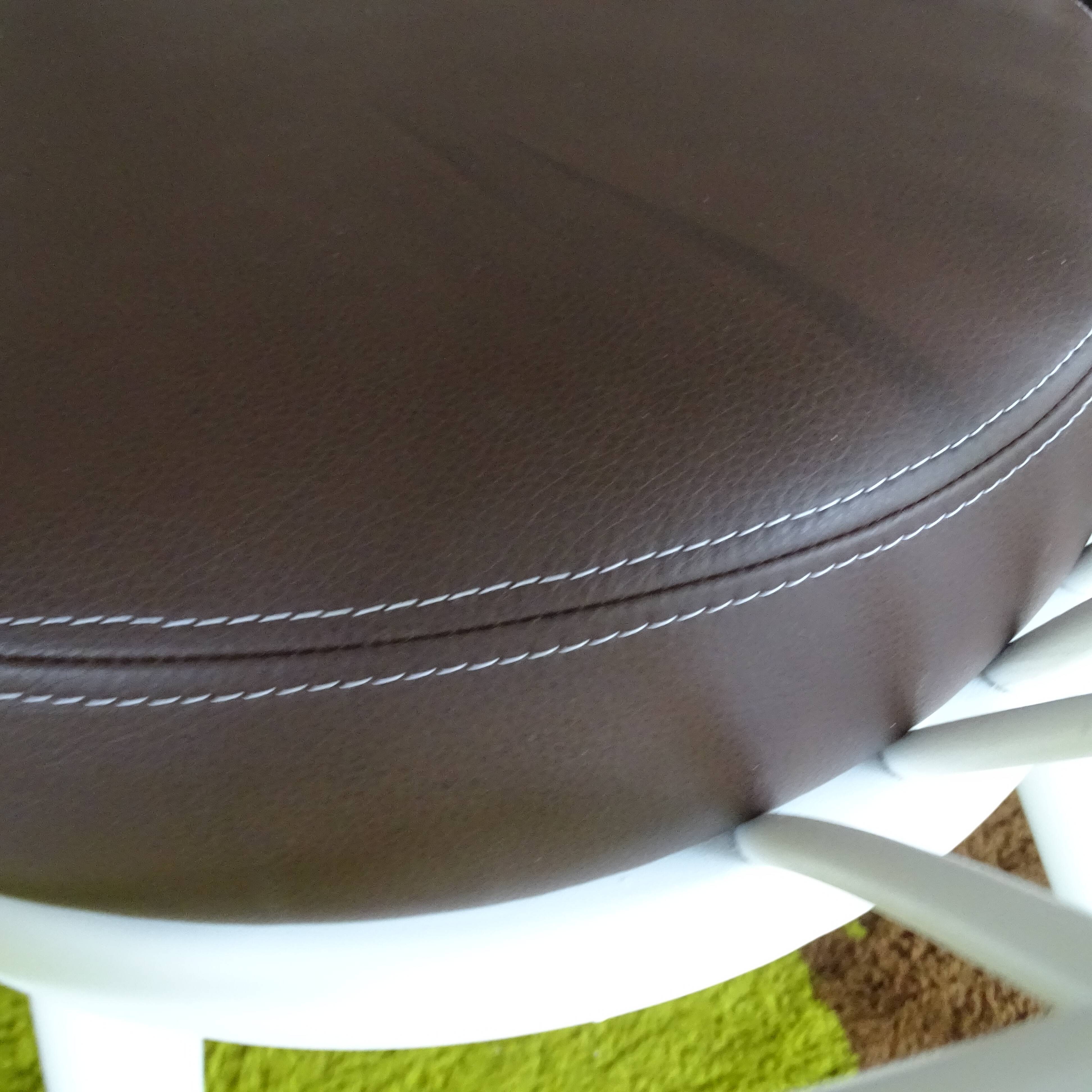 Pair of Scandinavian Design Chairs, 60s, Leather Wood