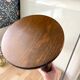 Vintage wooden tripod stool with turned legs