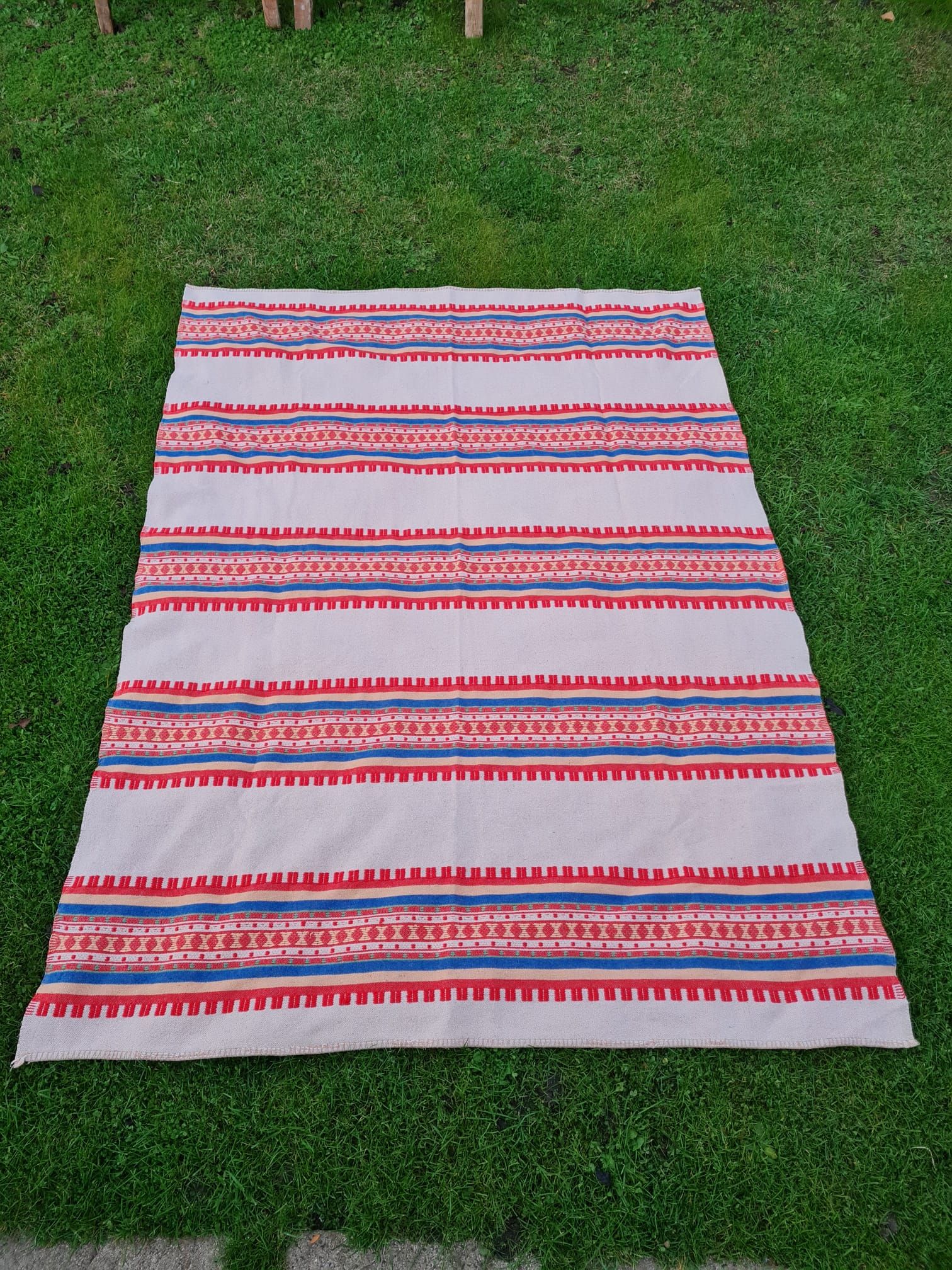 Handmade kilim carpet in cotton and wool 165x230cm