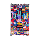 Handmade Moroccan boucherouite carpet 125x210 cm