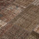 Hand-knotted turkish vintage 170 cm x 245 cm brown patchwork carpet