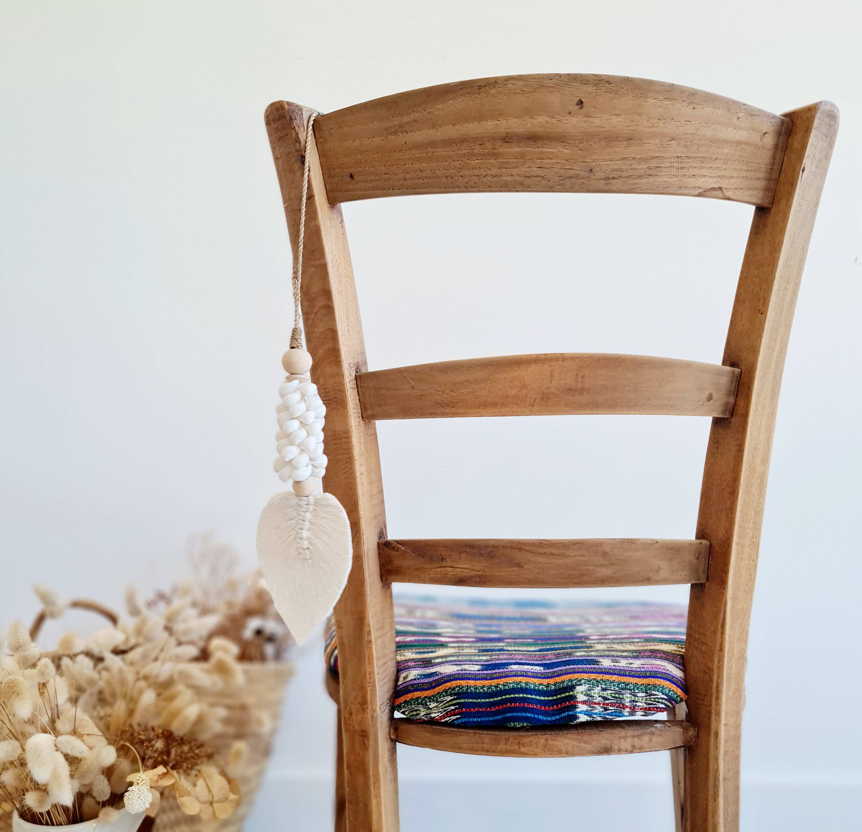 Antique upholstered wooden chair