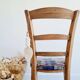 Antique upholstered wooden chair