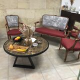 2-seater sofa and 2 armchairs in Louis XV style, revamped