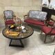 2-seater sofa and 2 armchairs in Louis XV style, revamped
