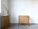 Three-drawer commode ARP — Minvielle, oak and lacquered metal, France, years