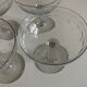 Set of 6 faceted cut crystal champagne glasses, Napoleon III style