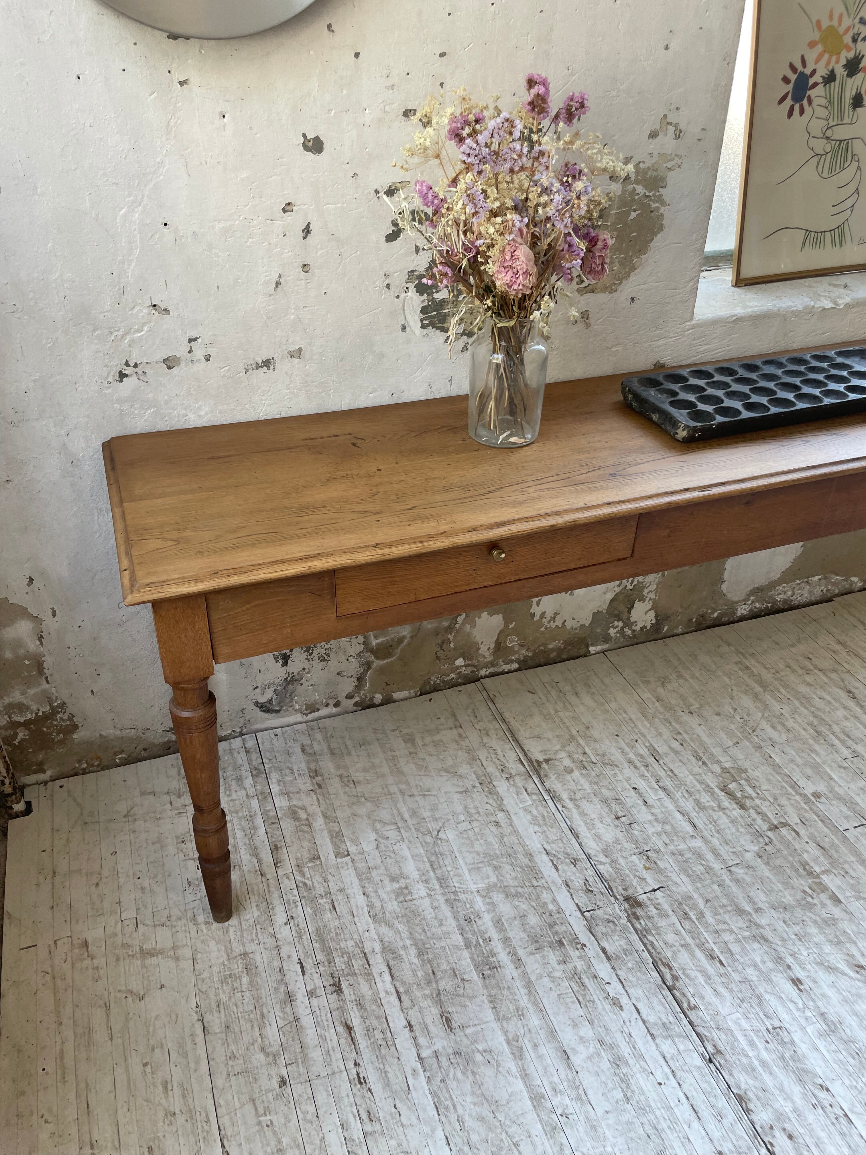 Oak table console