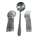 Service de table de 25 couverts en métal argenté art déco