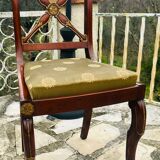 Solid mahogany chair, Restoration period, 19th century