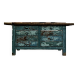 Painted workbench with drawers