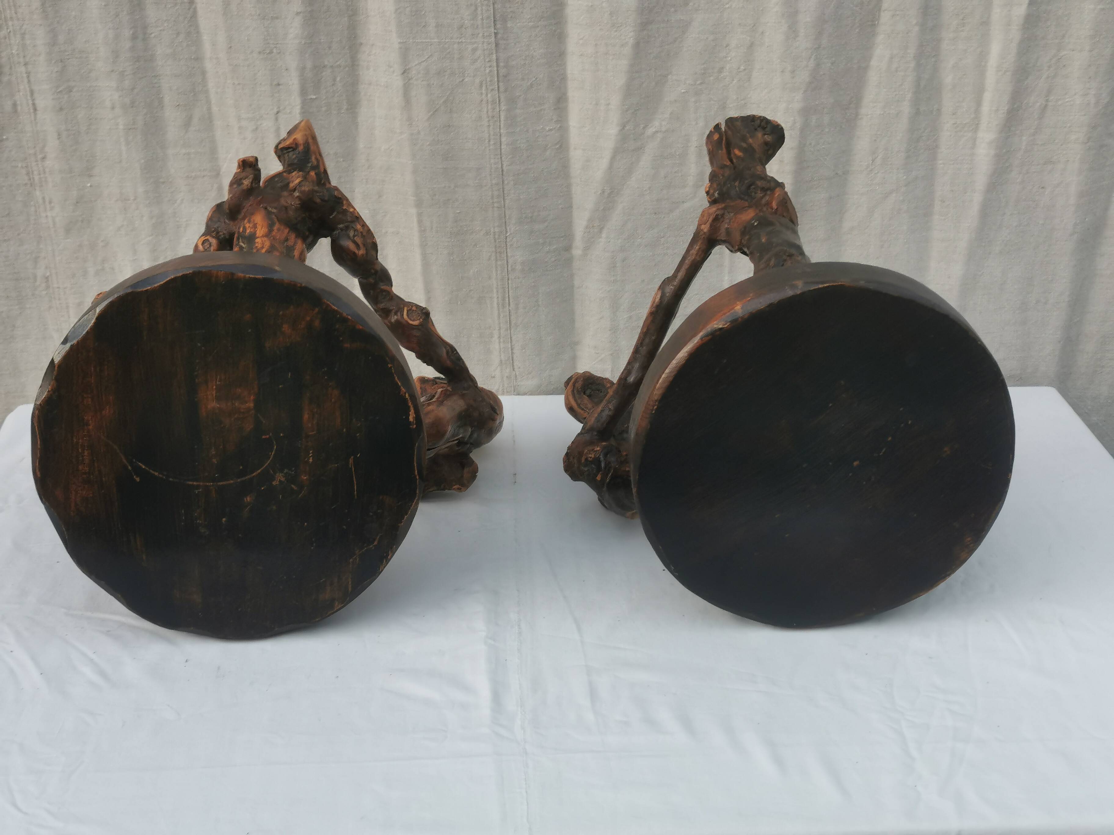 Pair of “brutalist” stools