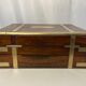 Old travel box solid mahogany writing board and nineteenth century brass