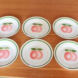 Set de 6 assiettes pomme vintage