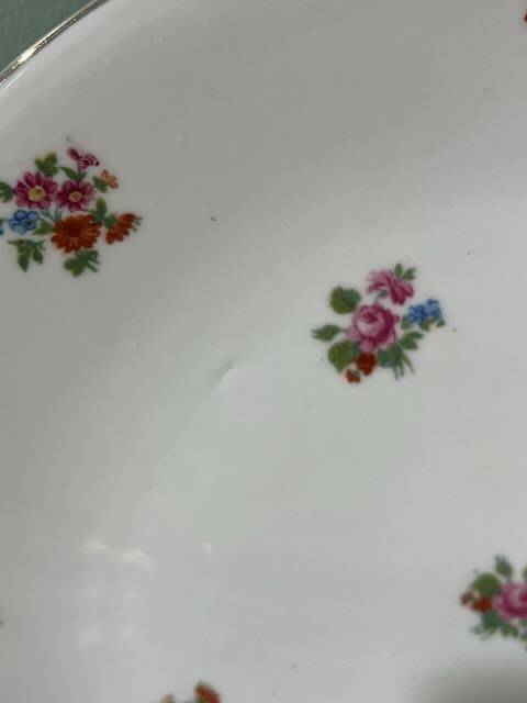 Floral dessert service